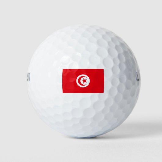 Flagge Tunesiens Golfball (Vorderseite)