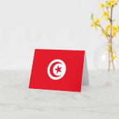 Flagge Tunesiens Karte (Gelbe Blume)
