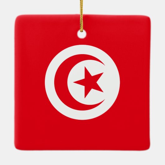 Flagge Tunesiens Keramikornament (Rückseite)