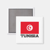 Flagge Tunesiens Magnet (Vorderseite/Rückseite)