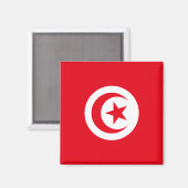 Flagge Tunesiens Magnet (Vorderseite/Rückseite)