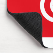 Flagge Tunesiens Mousepad (Ecke)