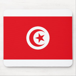 Flagge Tunesiens Mousepad
