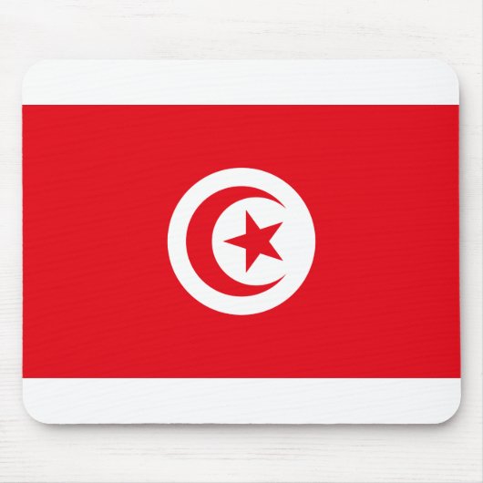 Flagge Tunesiens Mousepad (Vorne)