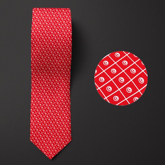 Flagge Tunesiens Muster Krawatte