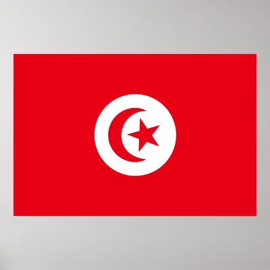 Flagge Tunesiens Poster (Vorne)