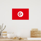Flagge Tunesiens Poster (Küche)
