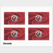 Flagge Tunesiens Rechteckiger Aufkleber (Blatt)
