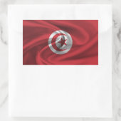 Flagge Tunesiens Rechteckiger Aufkleber (Tasche)
