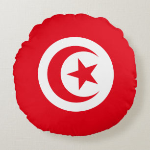 Flagge Tunesiens Rundes Kissen