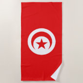 Flagge Tunesiens Strandtuch (Vorderseite)