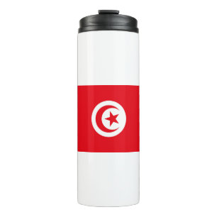 Flagge Tunesiens Thermosbecher