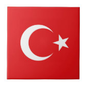 Flagge Türkei Fliese (Vorderseite)