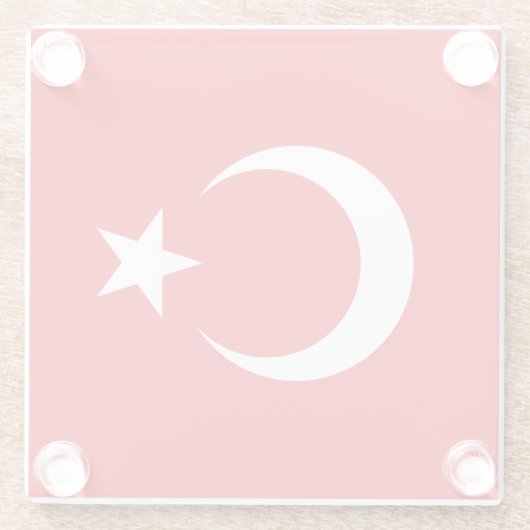Flagge Türkei Glasuntersetzer (Rückseite)