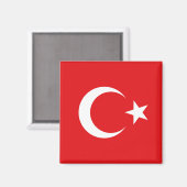 Flagge Türkei Magnet (Vorderseite/Rückseite)