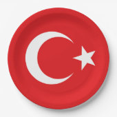 Flagge Türkei Pappteller (Vorderseite)