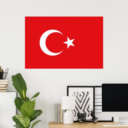 Flagge Türkei Poster (Heimbüro)