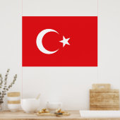 Flagge Türkei Poster (Küche)