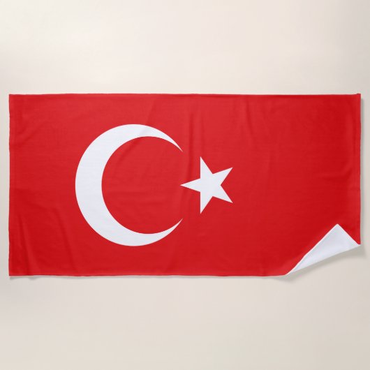 Flagge Türkei Strandtuch (Vorderseite)