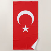 Flagge Türkei Strandtuch (Vorderseite)