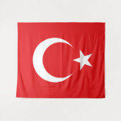 Flagge Türkei Wandteppich (Vorderseite (Horizontal))