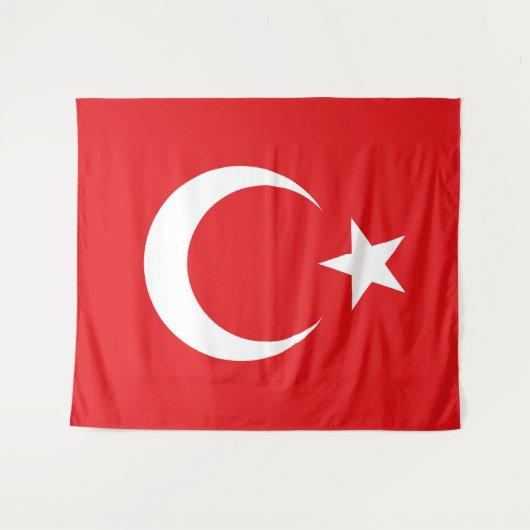 Flagge Türkei Wandteppich (Vorderseite (Horizontal))