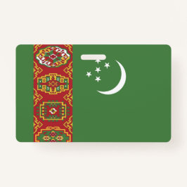 Flagge Turkmenistans Ausweis