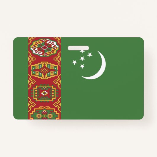 Flagge Turkmenistans Ausweis (Vorderseite)