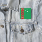 Flagge Turkmenistans Button (Beispiel)