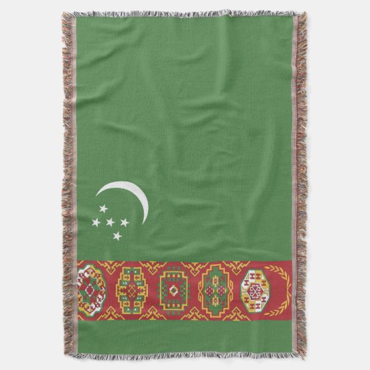 Flagge Turkmenistans Decke (Vorderseite Vertikal)