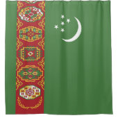 Flagge Turkmenistans Duschvorhang (Vorderseite)