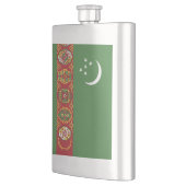Flagge Turkmenistans Flachmann (Links)