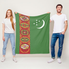 Flagge Turkmenistans Fleecedecke