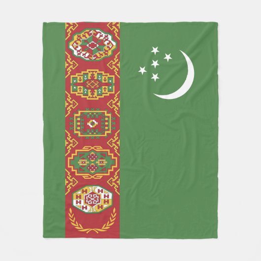 Flagge Turkmenistans Fleecedecke (Vorderseite)