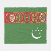 Flagge Turkmenistans Fleecedecke (Vorderseite (Horizontal))