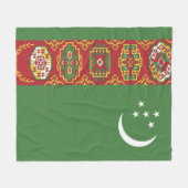 Flagge Turkmenistans Fleecedecke (Vorderseite (Horizontal))