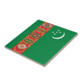 Flagge Turkmenistans Fliese (Seite)