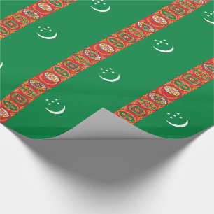 Flagge Turkmenistans Geschenkpapier