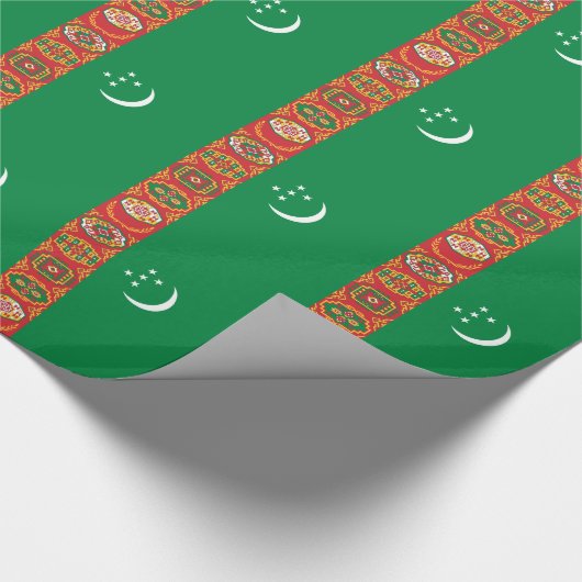 Flagge Turkmenistans Geschenkpapier (Ecke)