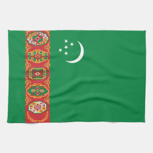 Flagge Turkmenistans Geschirrtuch