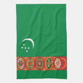 Flagge Turkmenistans Geschirrtuch (Vertikal)