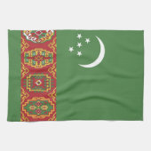 Flagge Turkmenistans Geschirrtuch (Horizontal)