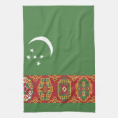 Flagge Turkmenistans Geschirrtuch (Vertikal)