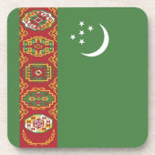 Flagge Turkmenistans Getränkeuntersetzer (Vorderseite)