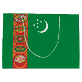 Flagge Turkmenistans Große Geschenktüte (Rückseite)