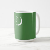 Flagge Turkmenistans Kaffeetasse (VorderseiteRechts)