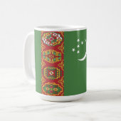 Flagge Turkmenistans Kaffeetasse (Vorderseite Links)