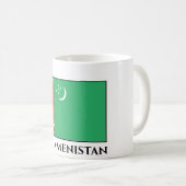 Flagge Turkmenistans Kaffeetasse (VorderseiteRechts)