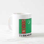 Flagge Turkmenistans Kaffeetasse (Vorderseite Links)