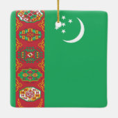 Flagge Turkmenistans Keramikornament (Rückseite)